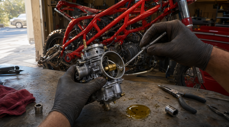 mini bike carburetor leaking